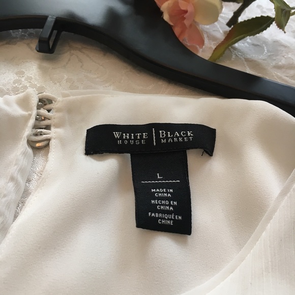 White House Black Market Tiered Ruffled Blouse - Picture 3 of 6